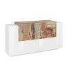 Modernes Wohnzimmer Design Sideboard 160cm 4 Türen weißes Holz New Coro Four Angebot