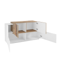 Modernes Wohnzimmer Design Sideboard 160cm 4 Türen weißes Holz New Coro Four Sales
