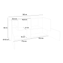 Modernes Wohnzimmer Design Sideboard 160cm 4 Türen weißes Holz New Coro Four Katalog