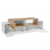 TV-Möbel mit 3 Türen, offenem Fach, 160 cm, Weiß und Holz, New Coro Low M Sales