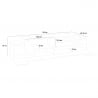 TV-Lowboard New Coro Low M, 160 cm, offene Ablage, 3 Türen, Weiß und Schiefergrau Katalog