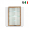 Glänzend weiß und Holz Design-Vitrine für Wohnzimmer New Coro Hem Verkauf