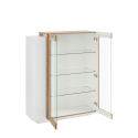Glänzend weiß und Holz Design-Vitrine für Wohnzimmer New Coro Hem Sales