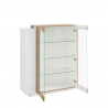 Glänzend weiß und Holz Design-Vitrine für Wohnzimmer New Coro Hem Sales