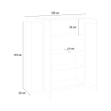 Glänzend weiß und Holz Design-Vitrine für Wohnzimmer New Coro Hem Katalog