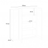 Hochglanz weiß und Schiefer Vitrine in modernem Design 115cm für Wohnzimmer New Coro Hem Katalog