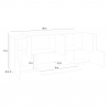Design Wohnzimmer Sideboard 200cm glänzend weiß Holz Neu Coro Kommode Katalog