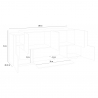 Moderne Design-Kommode 200cm in Hochglanz Weiß Schiefer New Coro Kommode Lagerbestand