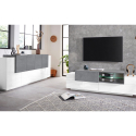 Moderne Design-Kommode 200cm in Hochglanz Weiß Schiefer New Coro Kommode Rabatte