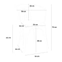 set tisch 80x80cm industriedesign 4 stühle style bar küche hustle white 