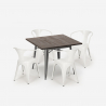set  tisch 80x80cm 4 stühle stil im industrie-design küche bar hustle Eigenschaften