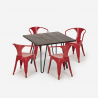 set 4 stühle tisch 80x80cm stil industrie design bar küche reims dark Kosten