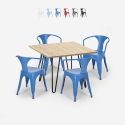 set tisch 80x80cm 4 stühle stil industriedesign bar küche reims light Sales