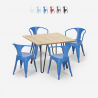 set tisch 80x80cm 4 stühle stil industriedesign bar küche reims light Sales