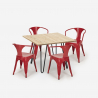 set tisch 80x80cm 4 stühle Lix stil industriedesign bar küche reims light Kosten