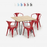 set tisch 80x80cm 4 stühle Lix stil industriedesign bar küche reims light Katalog