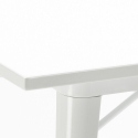 set 4 stühle tisch stahl weiß 80x80cm industriellen stil century white Kauf