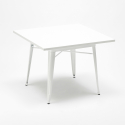 set 4 stühle tisch stahl weiß 80x80cm industriellen stil century white 