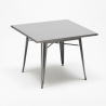 set tisch aus stahl 80x80cm 4 stühle im-industriestil century Kauf