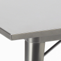 set tisch aus stahl 80x80cm 4 stühle im-industriestil century 