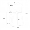 set tisch 80x80cm 4 stühle industriestil küche metall century wood 