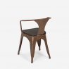 set tisch 80x80cm 4 stühle industriestil küche metall century wood 