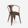 set tisch 80x80cm 4 stühle industriestil küche metall century wood 