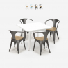 set 4 stühle tisch weiß 80x80cm küche century white top light Angebot