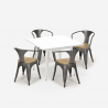 set 4 stühle tisch weiß 80x80cm küche century white top light Auswahl