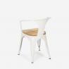 set tisch 80x80cm 4 stühle industrie holz metall century top light 