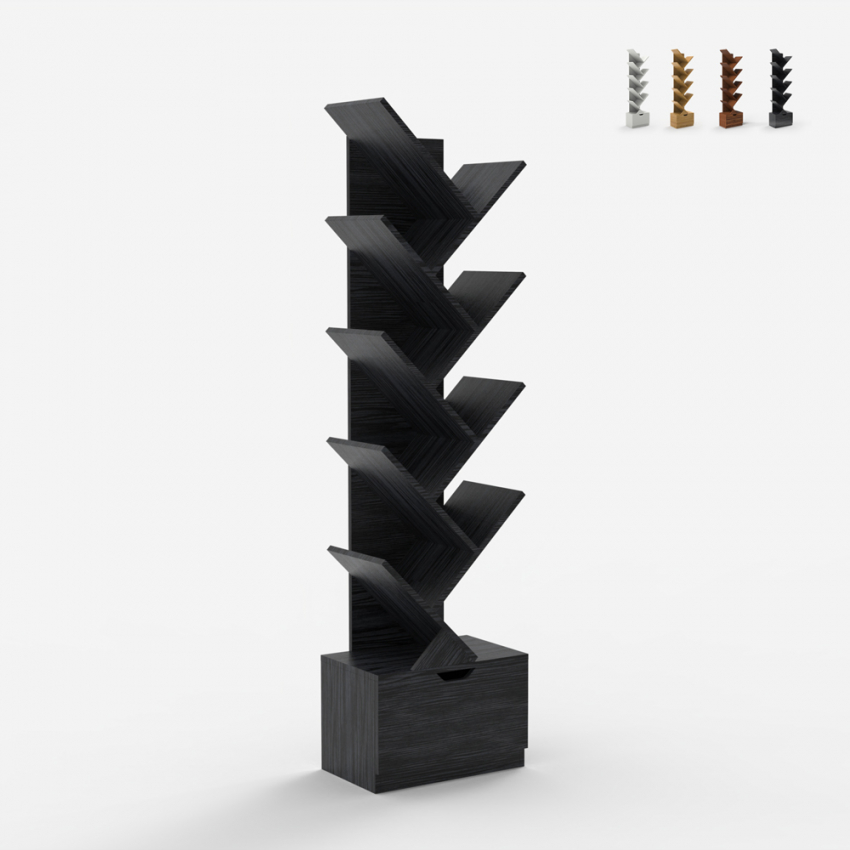 Bücherregal 10 Regale modernes Design Schublade Wohnzimmer Büro Treebook 150 Aktion Bücherregal 10 Regale modernes Design Schublade Wohnzimmer Büro Treebook 150 Aktion