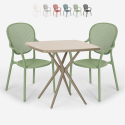 Set 2 Stühle quadratischer Tisch 70x70cm beige indoor outdoor design Lavett Katalog