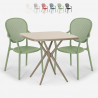Set 2 Stühle quadratischer Tisch 70x70cm beige indoor outdoor design Lavett Katalog