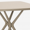 Set 2 Stühle quadratischer Tisch 70x70cm beige indoor outdoor design Lavett Kauf