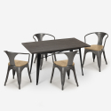 set tisch 120x60cm  4 stühle holz industrie stil caster top light Auswahl