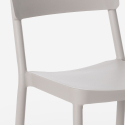 Set 2 Stühle runder Tisch 80cm beige Polypropylen Design Aminos 