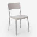 Set 2 Stühle runder Tisch 80cm beige Polypropylen Design Aminos 
