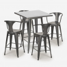 set hoher tisch aus metall 60x60cm 4 hocker küche bar bucket Kauf