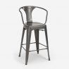 set tisch 60x60cm weiß metall 4 hocker küche bar bucket white Modell