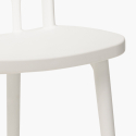 Set 2 Stühle Design Polypropylen quadratischen Tisch 70x70cm beige Saiku Maße