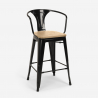 set 60x60cm schwarz tisch 4 hocker industriell bucket black top light 
