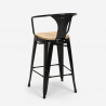 set 60x60cm schwarz tisch 4 hocker industriell bucket black top light 