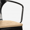 set 60x60cm schwarz tisch 4 hocker industriell bucket black top light 