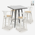  set tisch 60x60cm 4 hocker industrie küche bar bucket top light Angebot