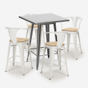  set tisch 60x60cm 4 hocker industrie küche bar bucket top light Lagerbestand