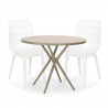 Set 2 Stühle runder Tisch 80cm beige modernes Design Außen Bardus Katalog