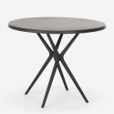 Set 2 Stühle schwarz runder Tisch 80cm modernes Design Fisher Dark Preis