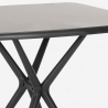 Quadratischer Tisch 70x70cm 2 Stühle schwarz modernes Design Clue Dark Kosten