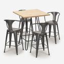set 4 hocker tisch 60x60cm holz bar küche mason Preis