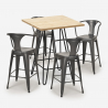 set 4 hocker tisch 60x60cm holz bar küche mason Preis